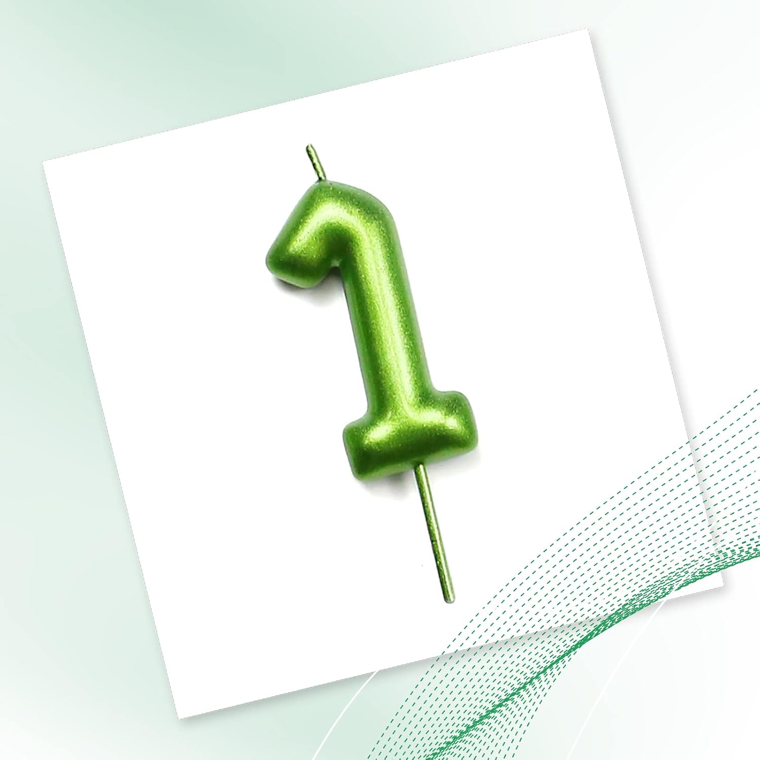 DERVENTA Number Candle Green 2.36 inch Party Celebration Anniversary Decoration Perfect Birthday Brunch Dessert Cake Topper 1 Piece (Number 4 Green)