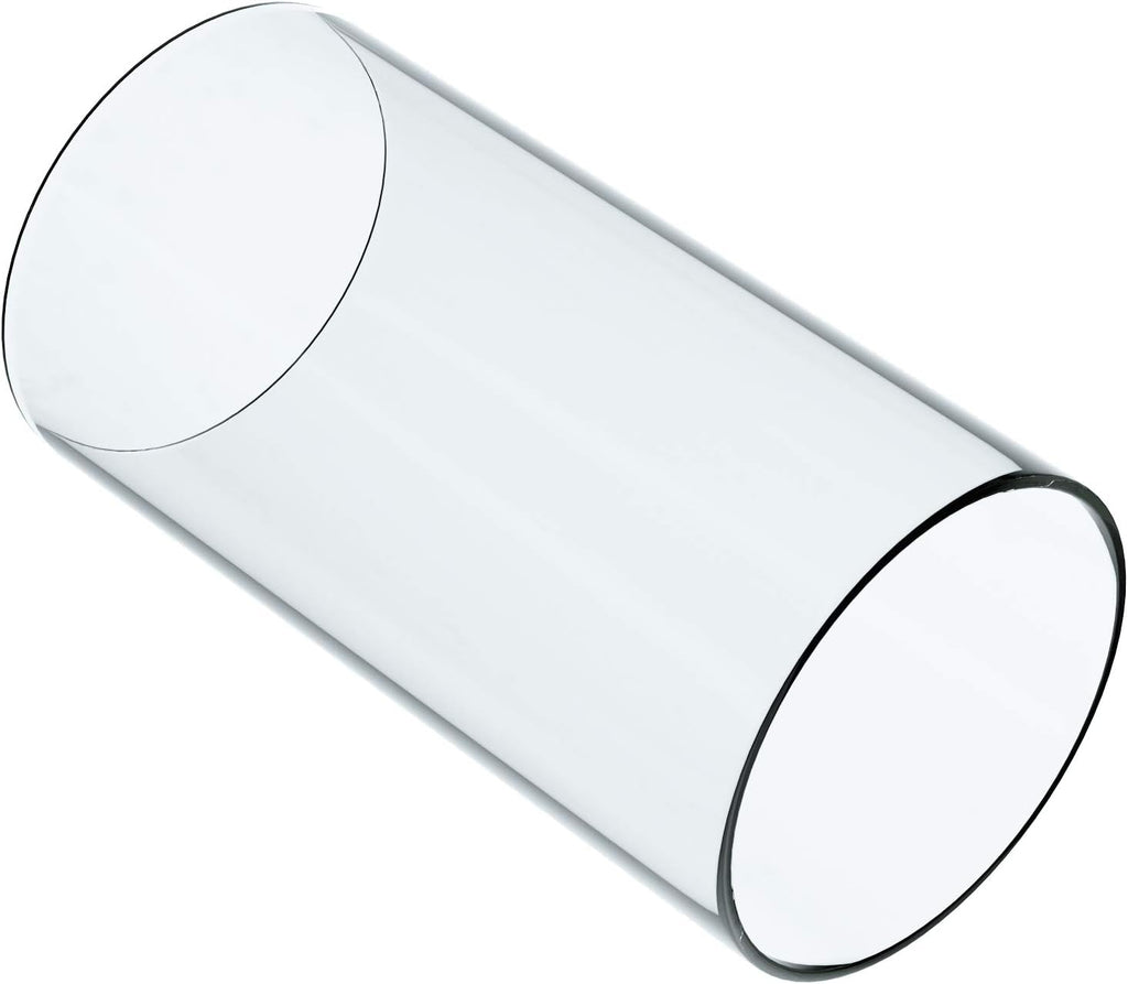 Clear Glass Shade, 8x10 | Open ended bottomless cylinder, fits candles, durable glass, elegant decor, fits all.