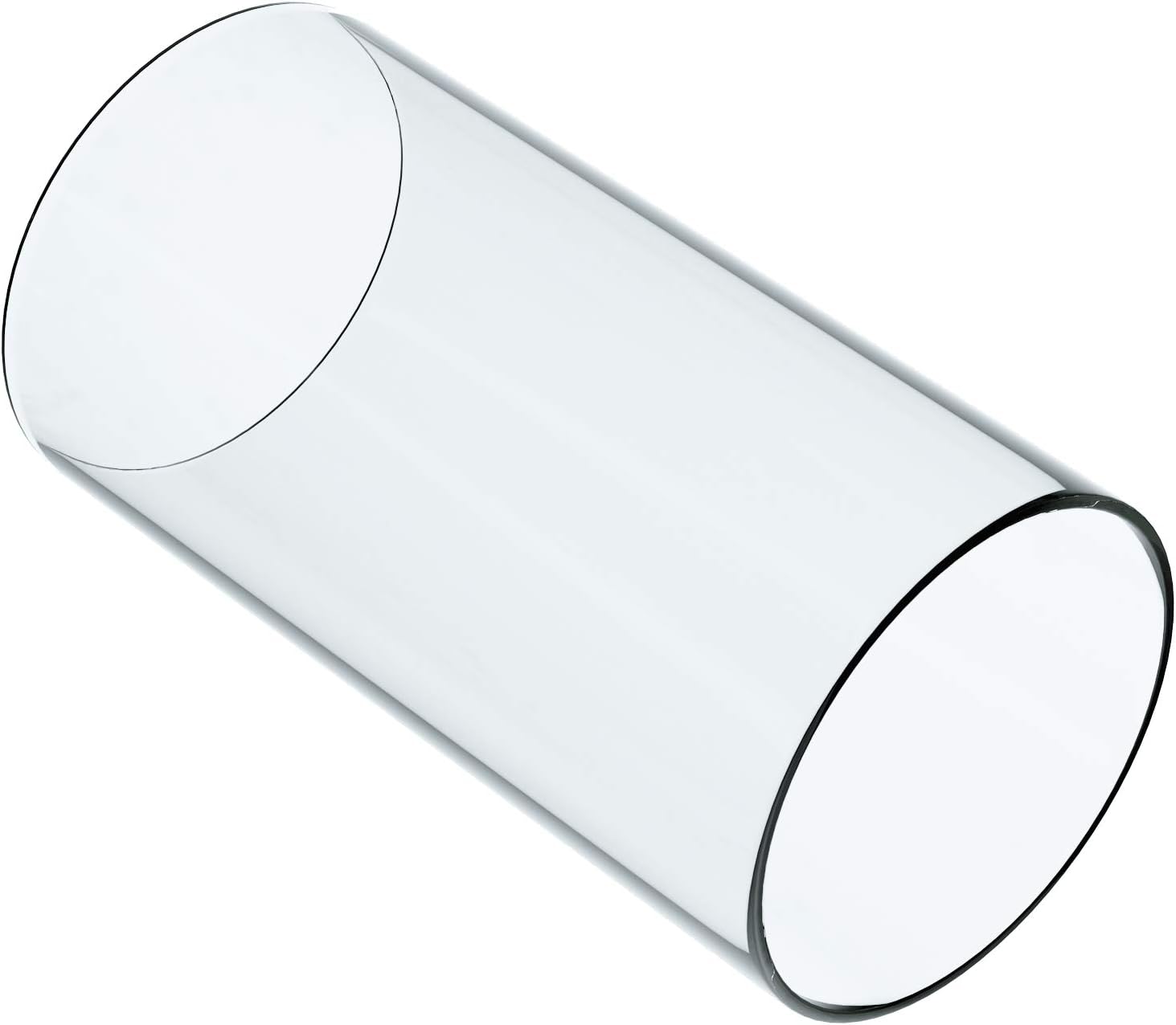 Clear Glass Shade, 8x10 | Open ended bottomless cylinder, fits candles, durable glass, elegant decor, fits all.