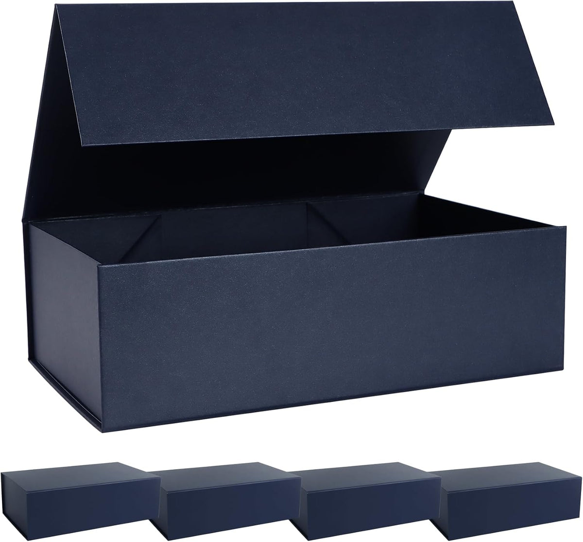 lfbox navy blue gift box with magnetic lids, main product view