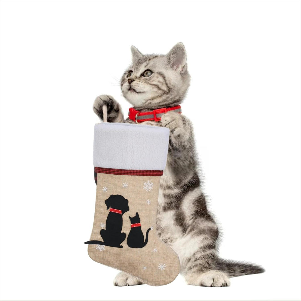 20 Inch Pet Christmas Stocking for Dogs and Cats - Holiday Decor, Festive Gift Set for Puppy Kitten Pets