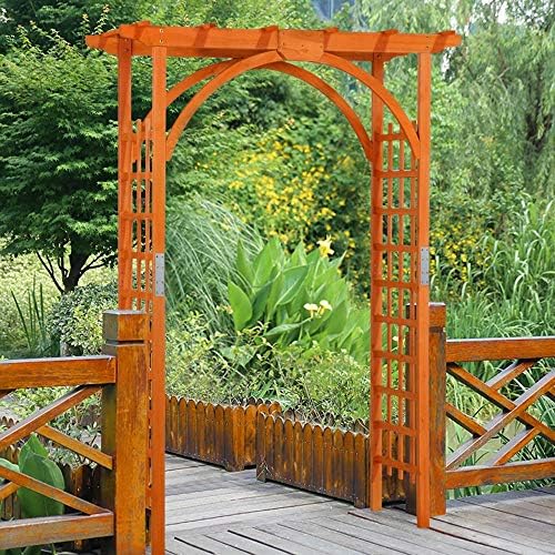 topeakmart wooden arch, wedding arbor trellis for garden on a desk or shelf