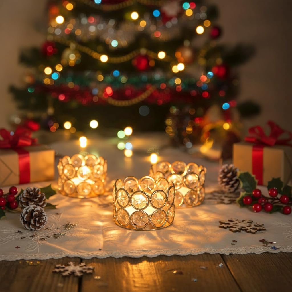 96Pcs Crystal Tea Light Candle Centerpieces for Tables Gold Votives Bulk,Geometric Candle Holder for Wedding Valentine's Day Party Gifts recuerdos para 15 años quinceañeras(Candle Excluded)