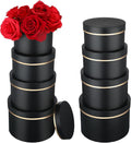 round nesting black gift boxes with lids for, main product view