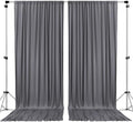 AK TRADING CO. 10 feet x 8 feet IFR Polyester Backdrop Drapes Curtains Panels with Rod Pockets - Wedding Ceremony Party Home Window Decorations - Charcoal