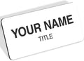 Name Tag, Magnetic White Name Tags, Personalized Name Tags, 1.5x3 Inches, Durable Engravable Impact Material, Made in The USA by My Sign Center