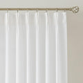 Vision Home White Pinch Pleated Semi Sheer Curtains Textured Light Filtering Window Curtains for Living Room Bedroom Rayon Blended Pinch Pleat Drapes with Hooks 2 Panels 40" Wx63 L