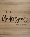 Andaz Press Large Wooden Welcome Sign for Wedding Rustic Welcome Sign 16" x 20" Custom Last Name & EST. Date Fall Wedding Signage English Oak MDF Wood Finish Wedding Reception Indoor Outdoor Signs