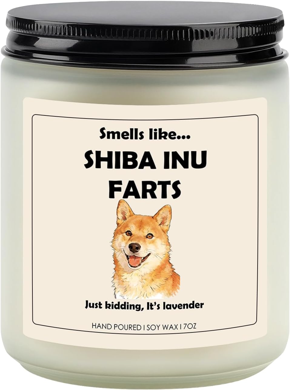 Shiba Inu Gifts & Decor, Shiba Inu Gifts for Women, Dog Farts Candle | Lavender Scent, Handcrafted with Natural Soy Wax
