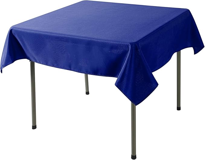 Cupuamon Square Tablecloth 52x52 inch Washable Polyester Fabric Table Cloth for Wedding Party Dining Banquet Decoration（52x52,Royal Blue）