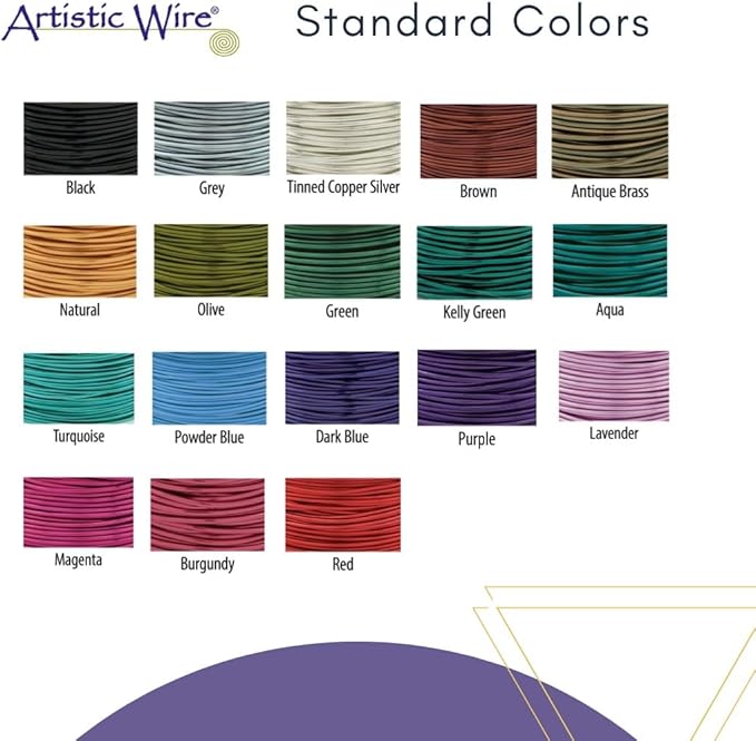 Artistic Wire, 26 Gauge Tarnish Resistant Colored Copper Craft Wire, Black, 30 yd