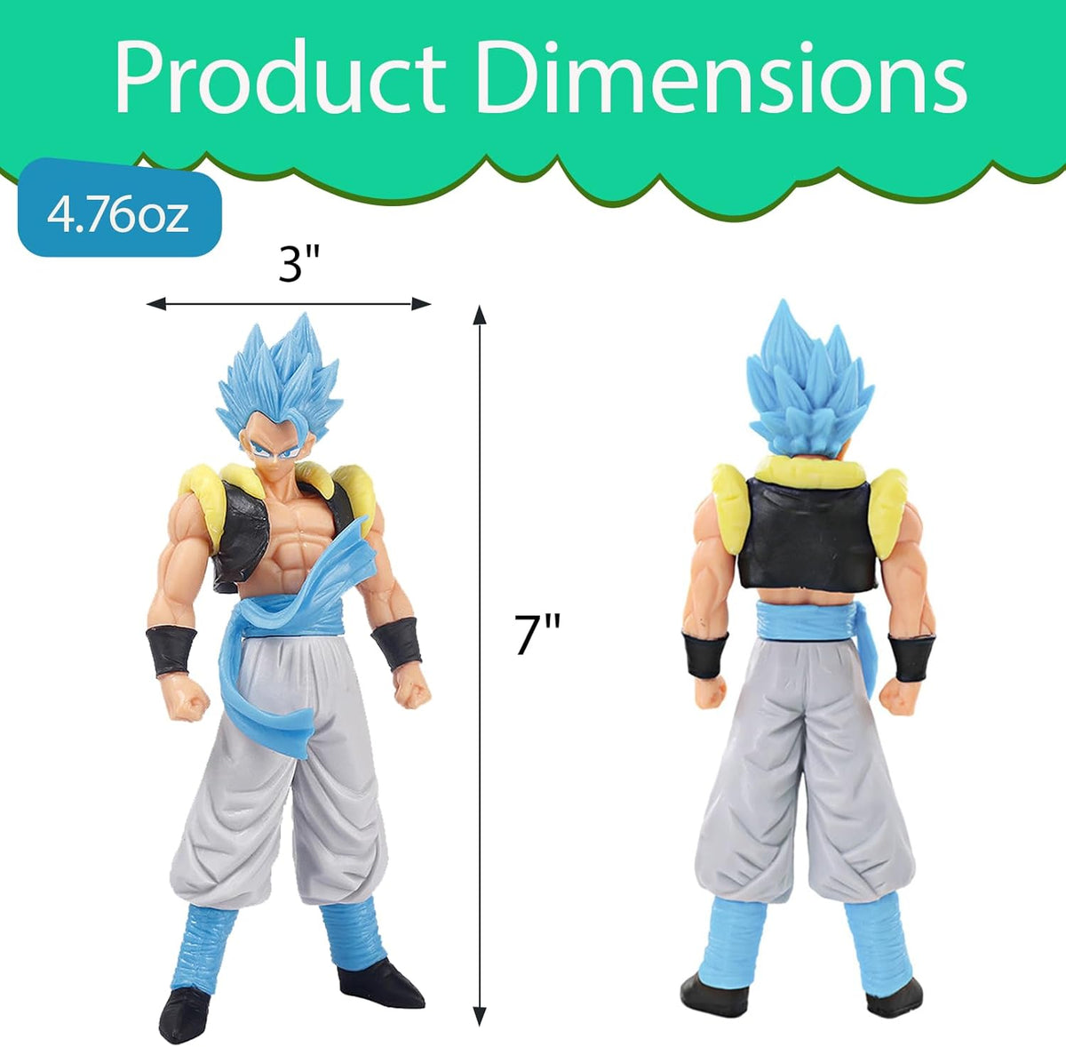 Anime Super Hero Action Figures Set, Collectible Warrior Figurines, 7.8Inch E...