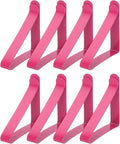 uxcell 8 Pack Tablecloth Clips, Stainless Steel Table Cloth Cover Clamps, 2.56" x 2.68" Windproof Holder Clips for Home Party Picnic Wedding Camping Dining Tables, Rose Red