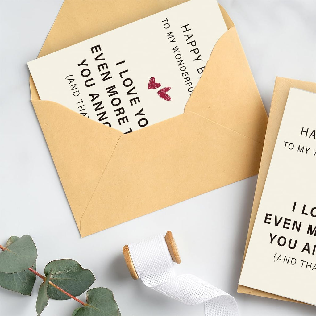 WowBefun Husband Birthday Card | Happy Birthday Gifts & Decorations for Men, Husband, and Him