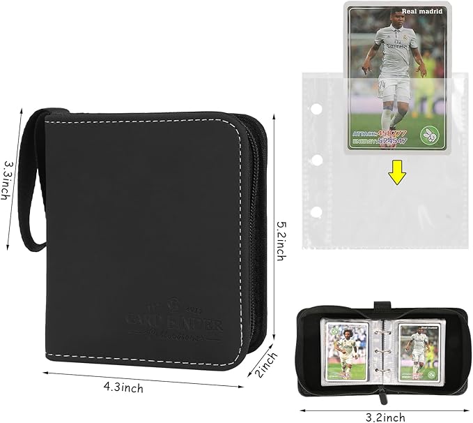 Trading Card Binder, Card Collection Binder Album Folder with 80 Side Loading Pockets, 1 Pocket Trading Card Album Folder for TGC,MTG, Baseball Cards, Yugioh