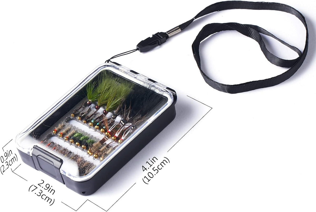 BASSDASH Fly Fishing Flies Kit Fly Assortment Trout Bass Fishing with Fly Box...