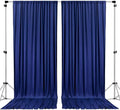 AK TRADING CO. 10 feet x 10 feet Polyester Backdrop Drapes Curtains Panels with Rod Pockets - Wedding Ceremony Party Home Window Decorations - Navy Blue