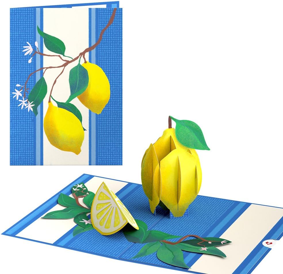 Lovepop Everyday Pop-Up Card for Her and Him - 3D Greeting Cards for Boys, Girls, Men, Women - Mediterranean Lemons - 5" x 7" Card - Blank Notecard & Envelope Included