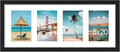 Vittanly 8x20 Collage Picture Frame, Displays 4Pcs 4x6 Pictures with Mat, Picture Frames Collage Wall Decor for Horizontal or Vertical Display, Black, 1 Pack