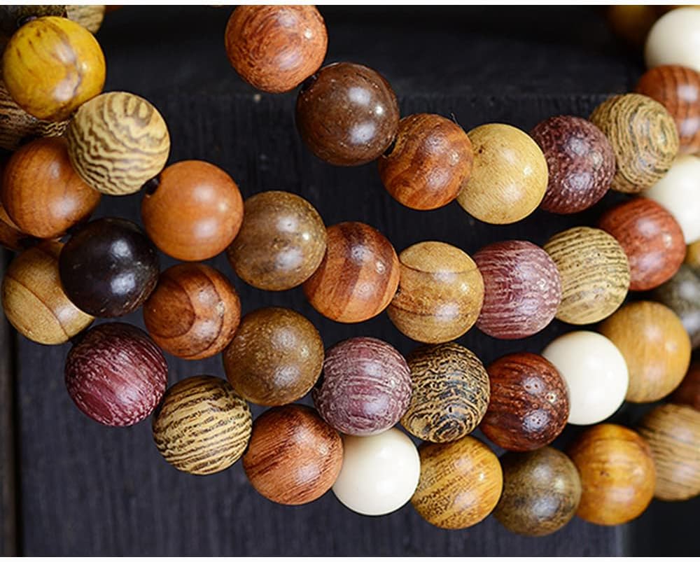carpenterc round polished wood beads, mixed wood, 8mm, main product view