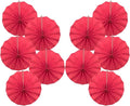 Red Birthday Decorations,DIY Red Paper Fans Hanging Decoration ,Party Supplies Party Fans 8in, Wedding Graduation Events Accessories 30 Color DIY Set （Red）