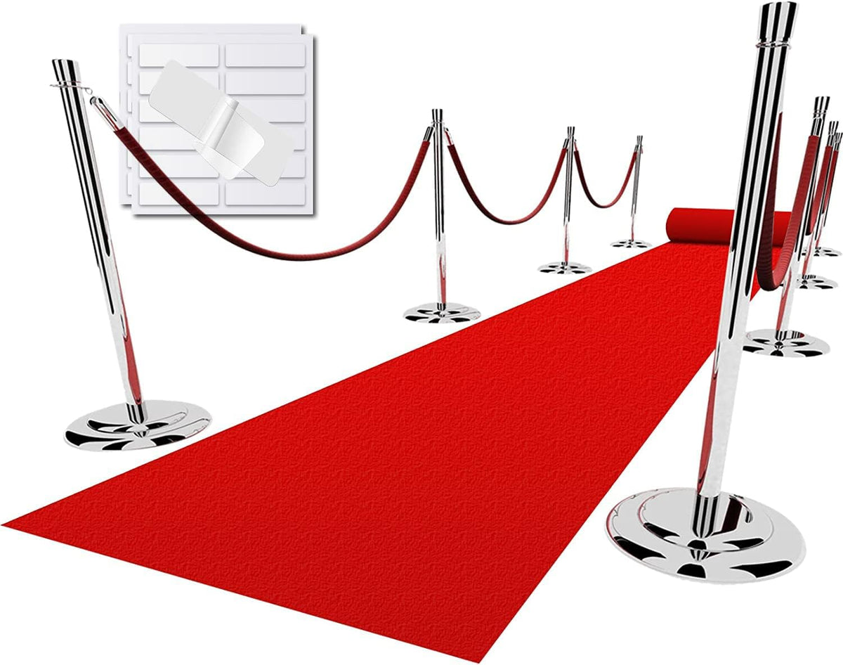 EZLucky Red Carpet Runner for Party, 2.6X30 ft, 130 GSM Felt Non-Woven Fabric...
