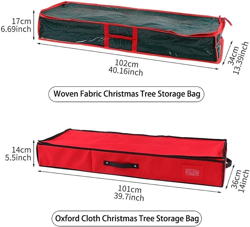 Premium Gift Storage Bag Christmas Wrapping Paper Christmas Accessories Storage Large Capacity Storage Bag(Red)