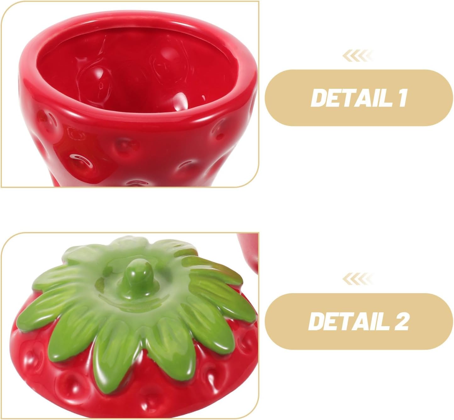 Strawberry Shaped Ceramic Candle Holder Cup Red Multipurpose Easy to Clean for Dinner and Everyday Stylish Decoration