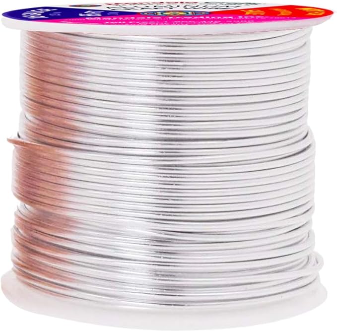 Mandala Crafts 16 Gauge Anodized Aluminum Craft Wire for Jewelry Making – 390 FT Colored Flexible Silver Copper Purple Gold Brown Red Wire - Bendable for Bonsai Armature Crafting Sculpting
