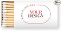 Weddingstar Matchboxes Stickers for Wedding or Event - Upload Your Own Design - Pack of 50 Navy