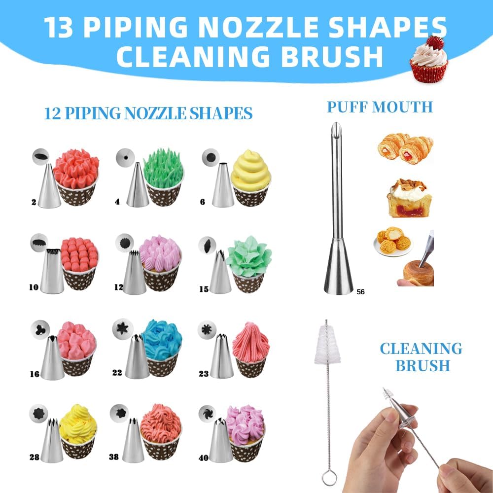 78PCS Cake Supplie With 12Inch Aluminum Alloy Rotating Cake Stand Turntable | For Cake Decorating With Steel Icing Scrapers,Piping Tips and Bags,Cake Leveler,Icing pen,Pie server,Spatula