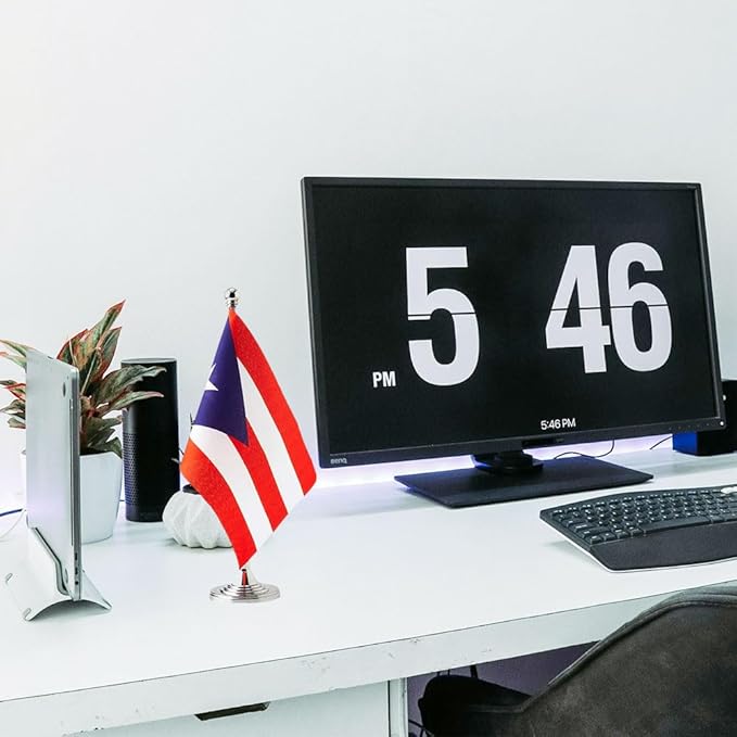 Puerto Rico Flag Puerto Rican Flags, Small Mini Puerto Rican Desk Flag, Used for Table Office Classroom Home Patriotic Events Decorations