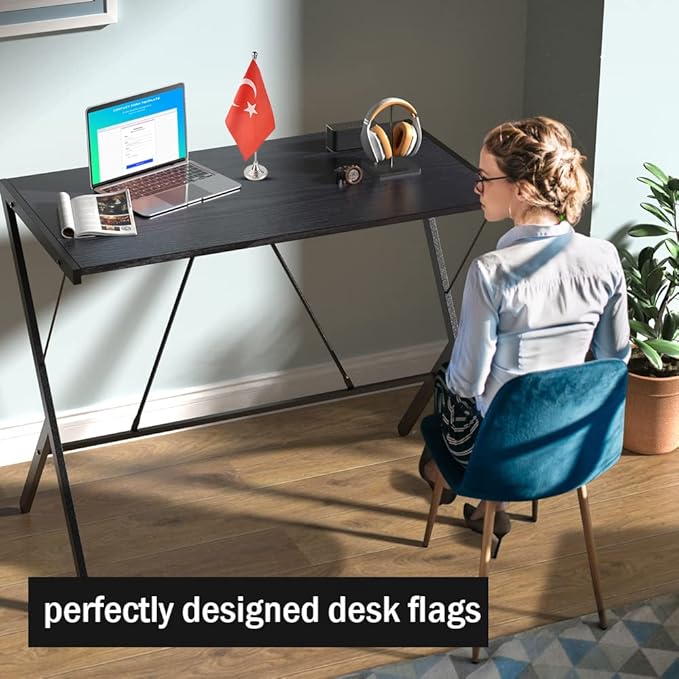 Turkey Flag Turkish Flags, Small Mini Turkish Desk Flag, Used for Table Office Classroom Home Patriotic Events Decorations