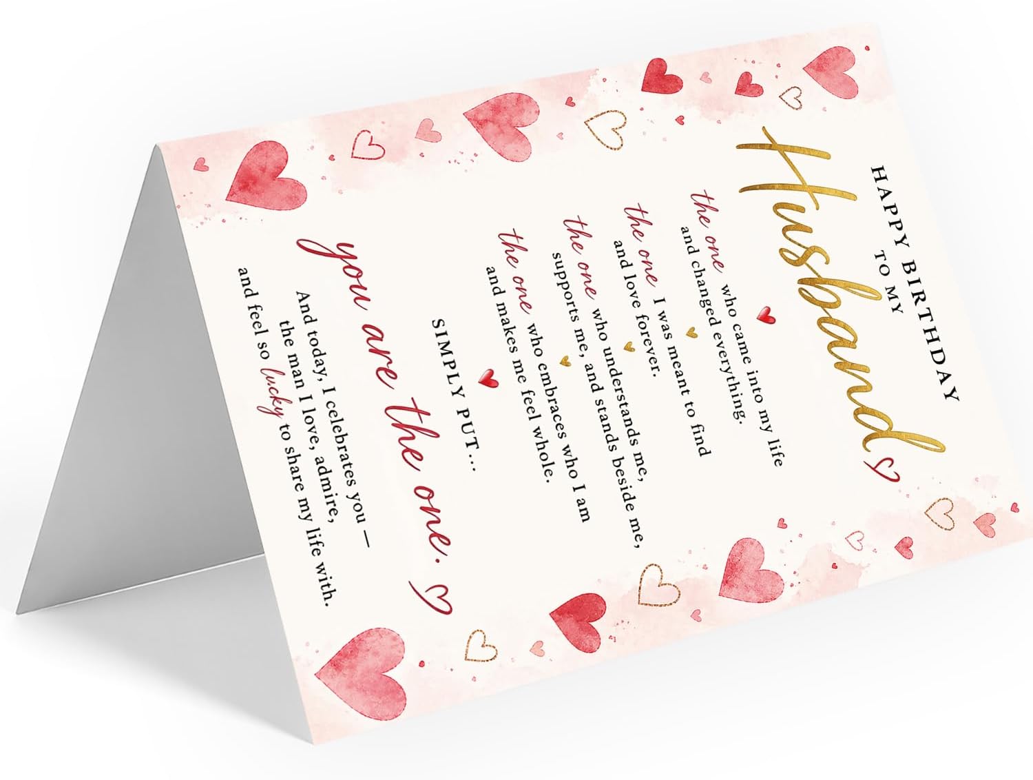 Husband Birthday Card, Happy Birthday Card from Wife, Romantic Birthday Decorations GIft Idea for Men him Husband