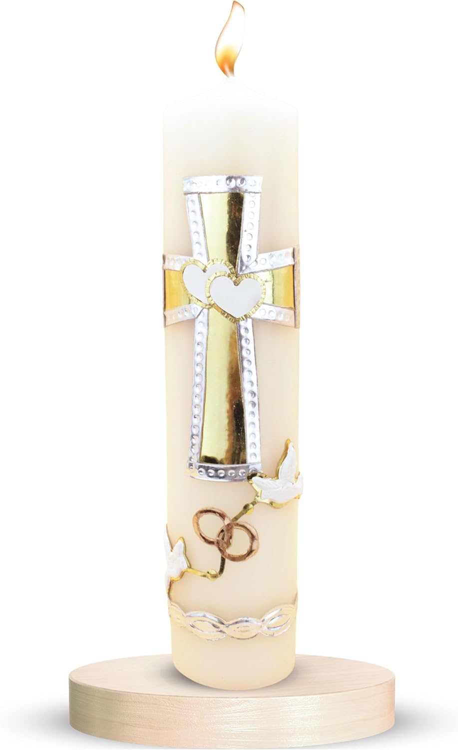 Authenthic Unity Candles for Wedding Ceremony Set Made by Mexican Artisans at La Villa de Guadalupe | Wedding Candles for Ceremony | Unity Candle Set | Memorial Candle for Weddin Ceremony