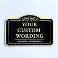 Custom Decorative Outdoor Metal Sign - Personalized Aluminum Driveway Sign, Waterproof, Made in USA - Design 1 Black Charcoal 36x24 In
