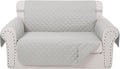 Reversible Loveseat Sofa Covers Couch Cover Furniture Protector(Loveseat Small,Light Grey/Light Grey)