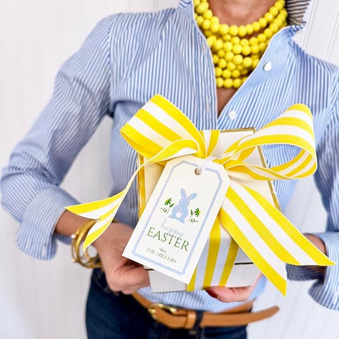 Personalized Gift Tags, Thank You Tags for Wedding Birthday Business Party Favors, Custom Hang Tags with Your Text and String, 2 X 3.75 Inch (Wreath Pattern 6)
