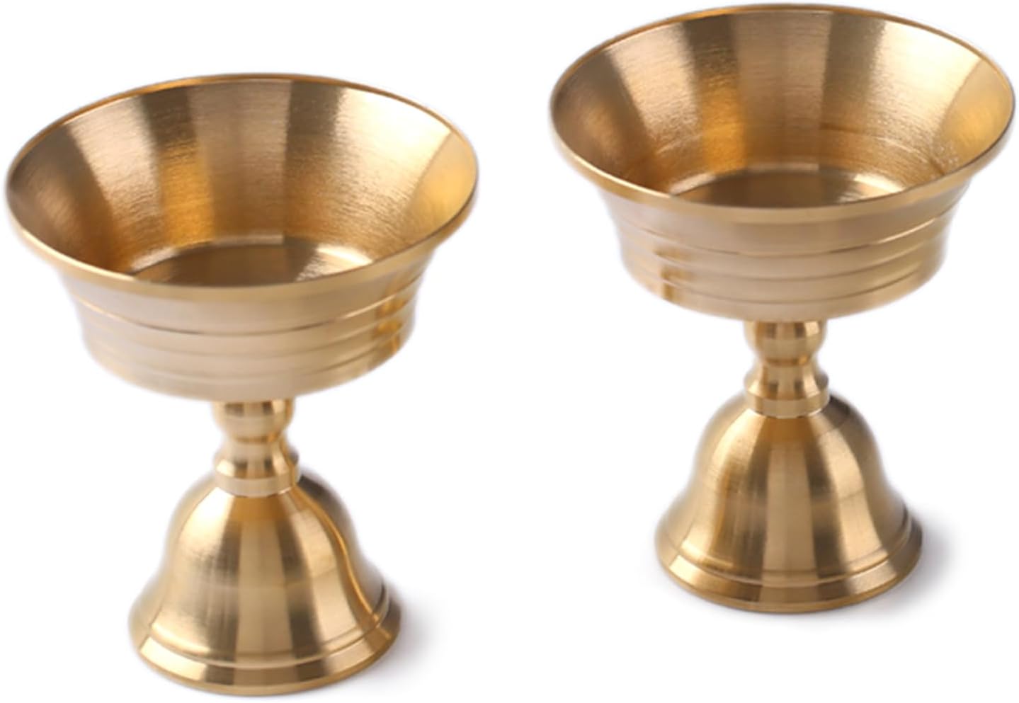 Brass Candlestick for Buddhist Temples Butter Lamp Holder Golden Tealight Stand for Altars Decors Candleholder Thickened Candlestick Decors