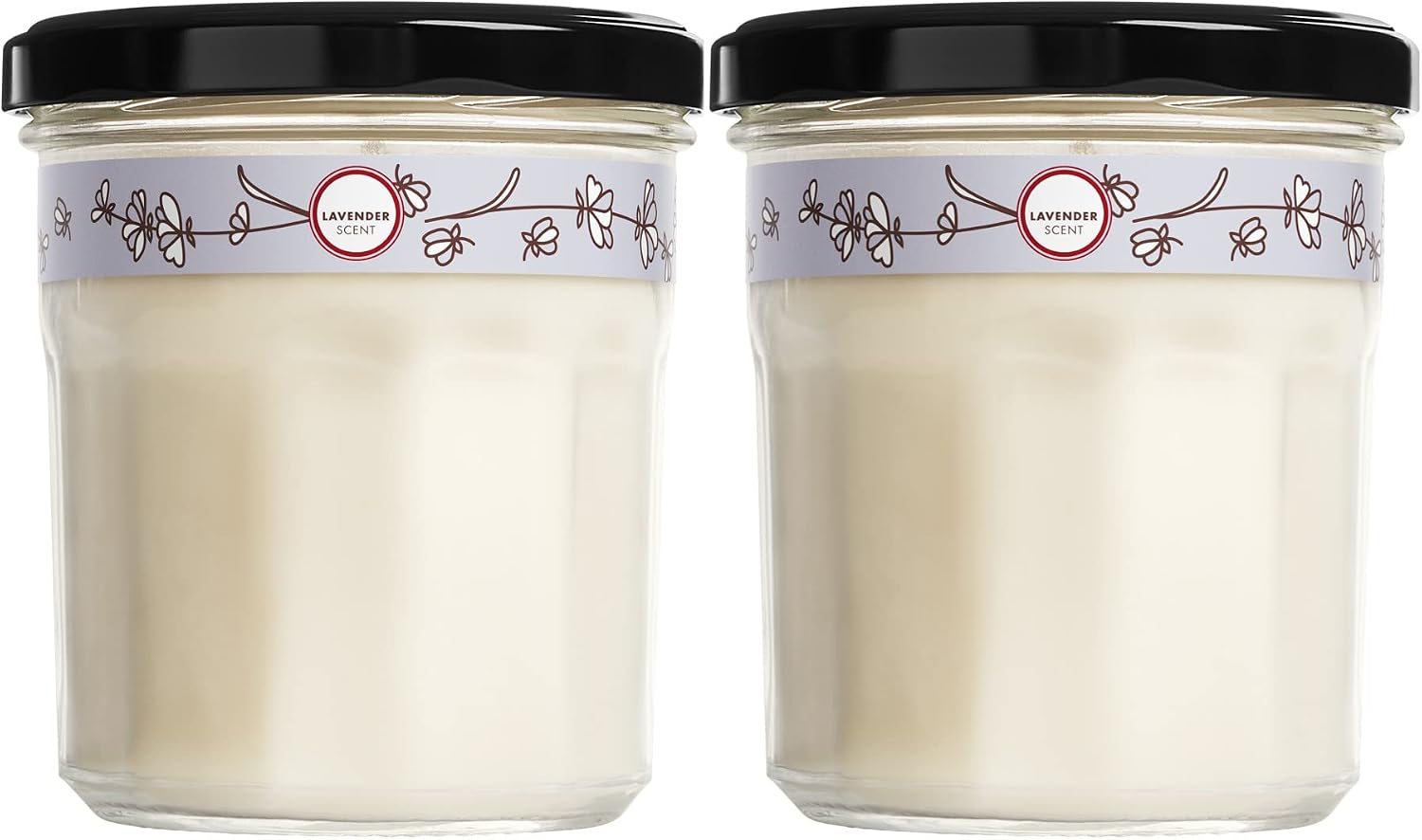 MRS. MEYER'S CLEAN DAY Lavender Soy Candle, Garden-Inspired Aromatherapy Homekeeping, 35 Hour Burn Time, Made with Essential Oils, 7.2 oz Large Glass Jar Candles (Pack of 2)