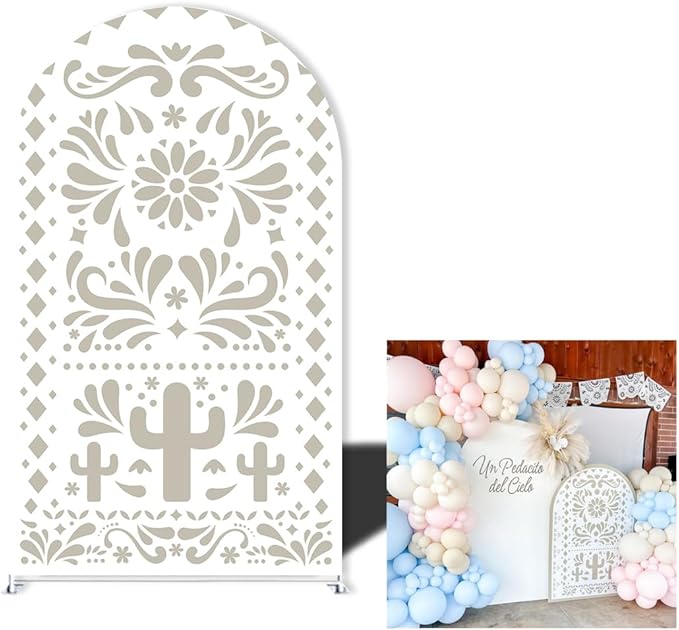 Mexico Theme Arch Stand Covers Fiesta Wedding Party Elastic Fabric Background Birthday Baptismx Baby Shower Decor Props (100x200cm(W40''H78''),G-3742)