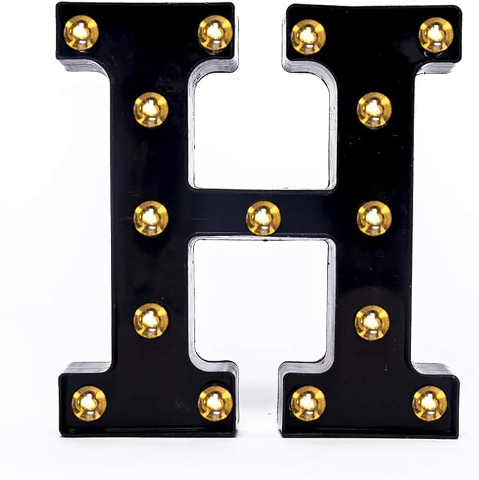 Foaky Black LED Marquee Number Lights Sign Light Up Marquee Number Lights Sign for Night Light Wedding Birthday Party Battery Powered Christmas Lamp Home Bar Decoration