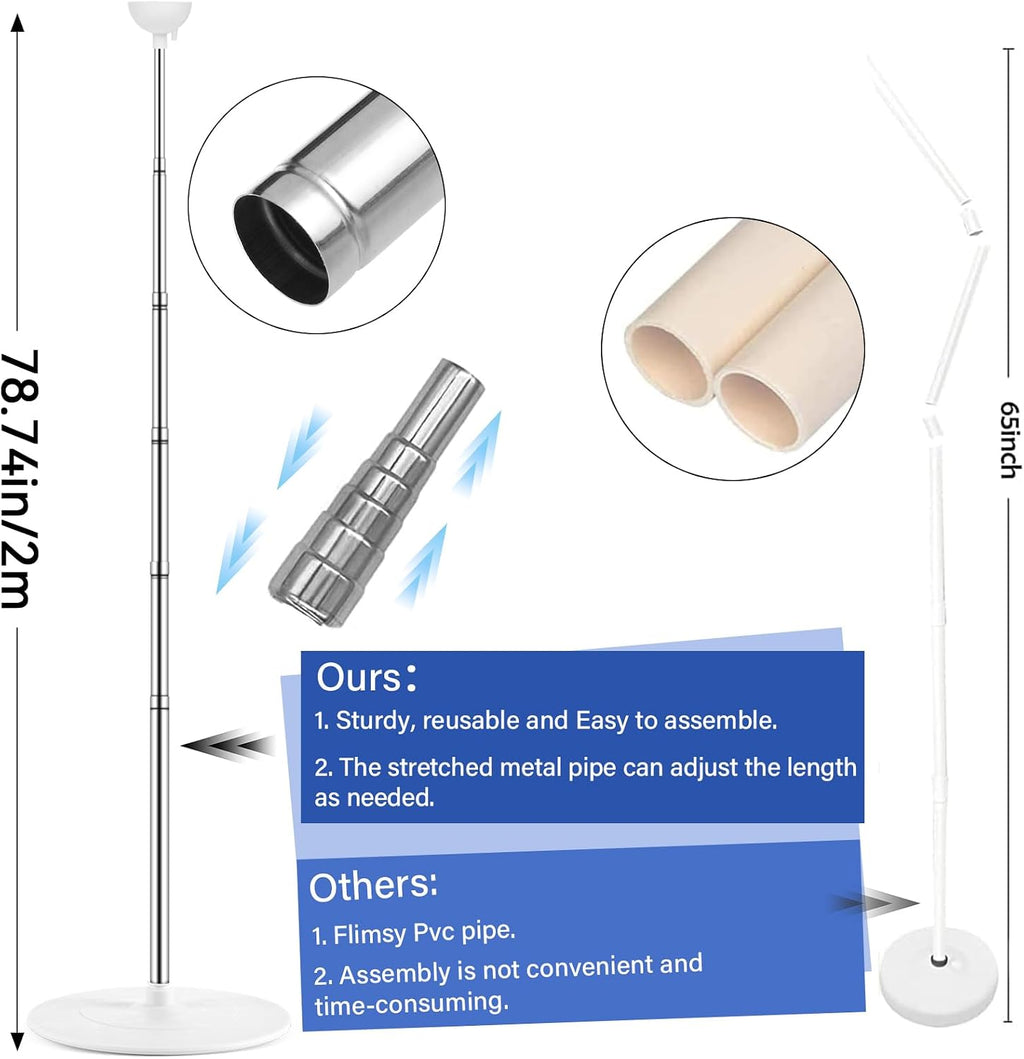 2 sets balloon column stand kit with 100, close-up detail
