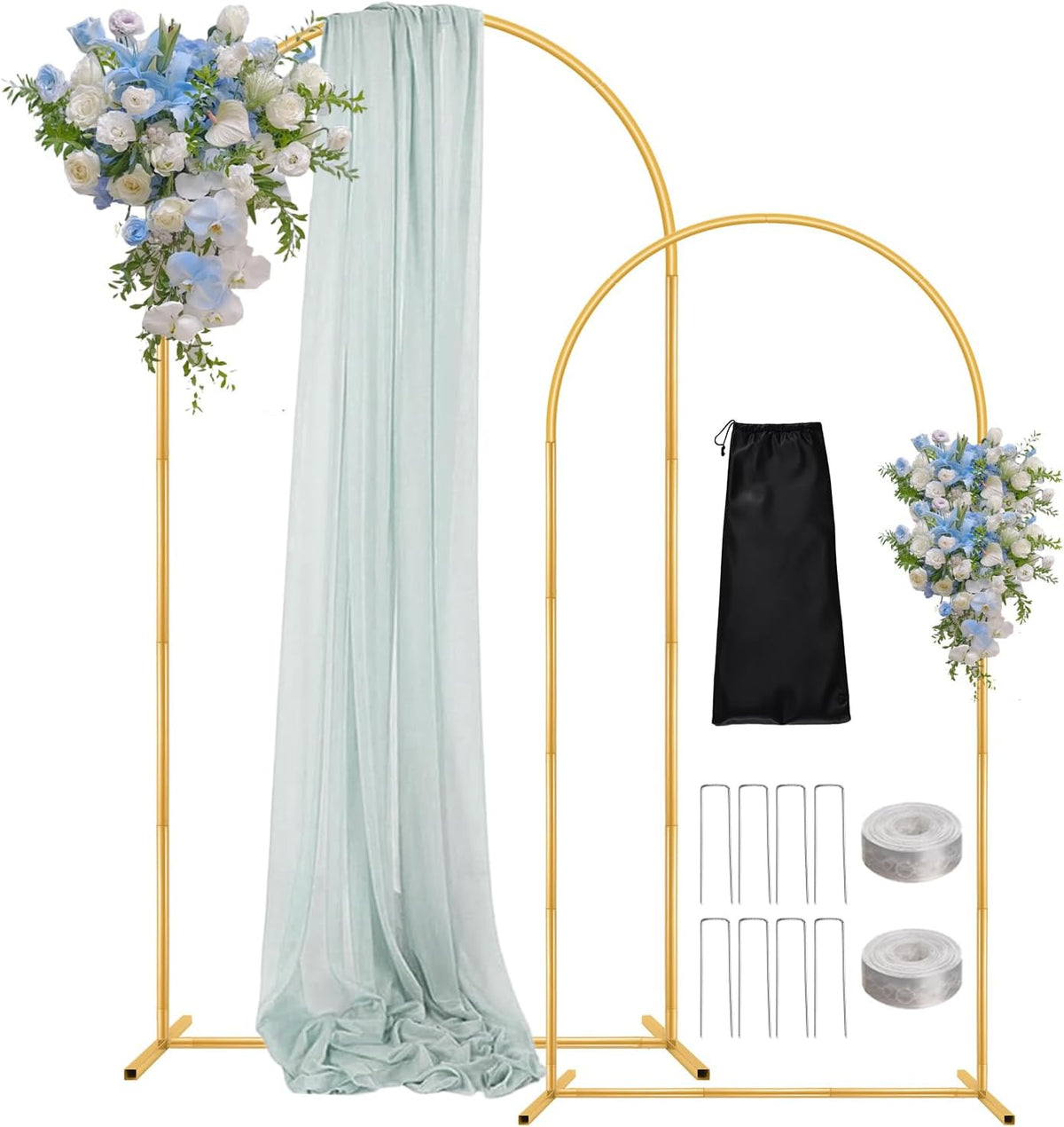 7.2ft 6ft wedding arch backdrop stand with base, main product view