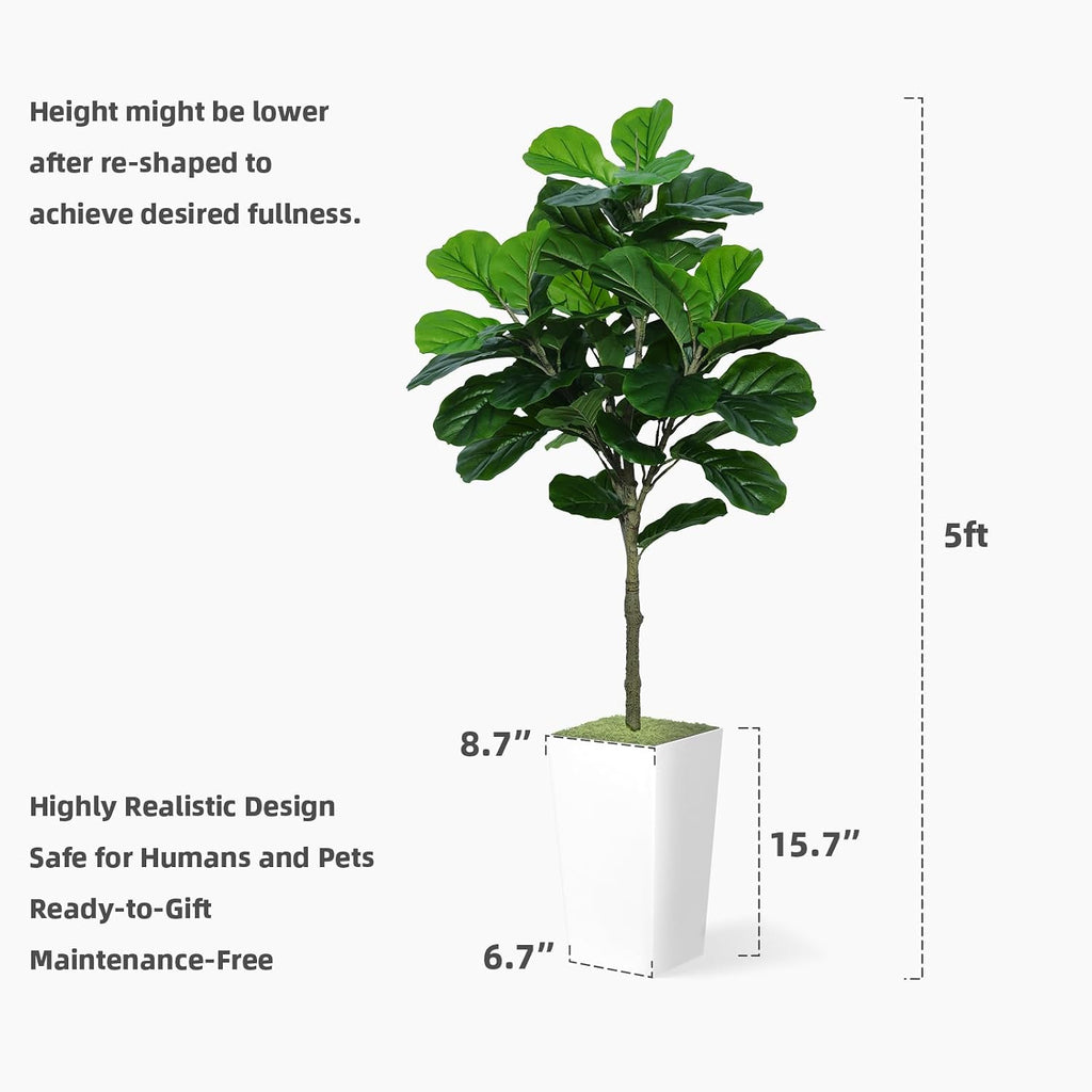 astidy fiddle leaf fig tree artificial 5ft, package contents