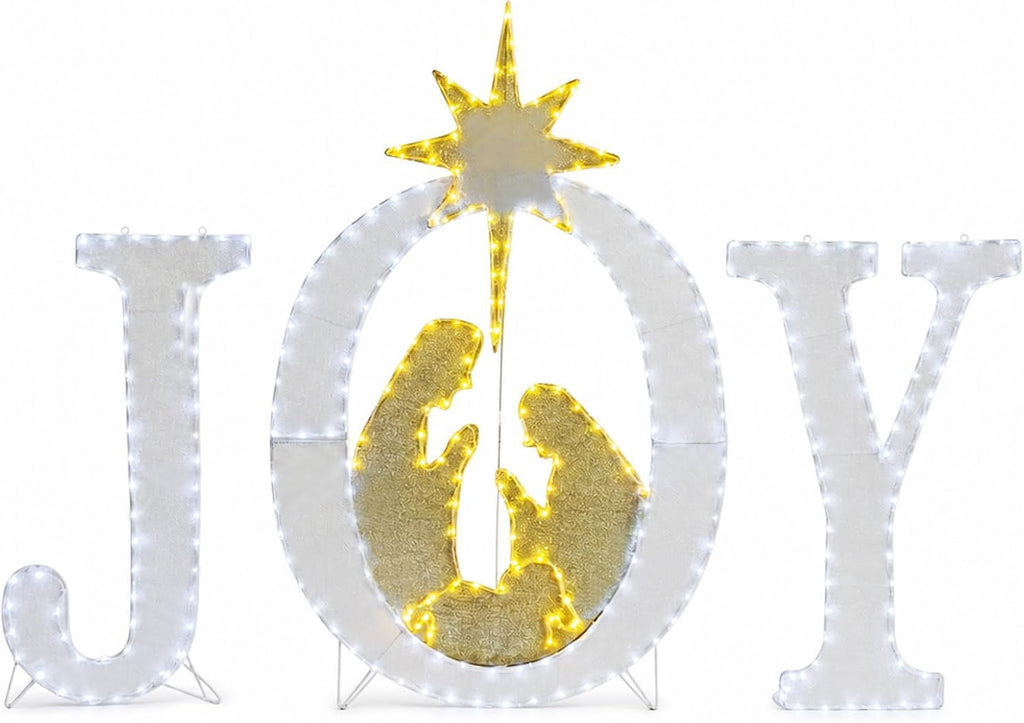 49-inch large outdoor christmas decorations joy lighted sign, main product view