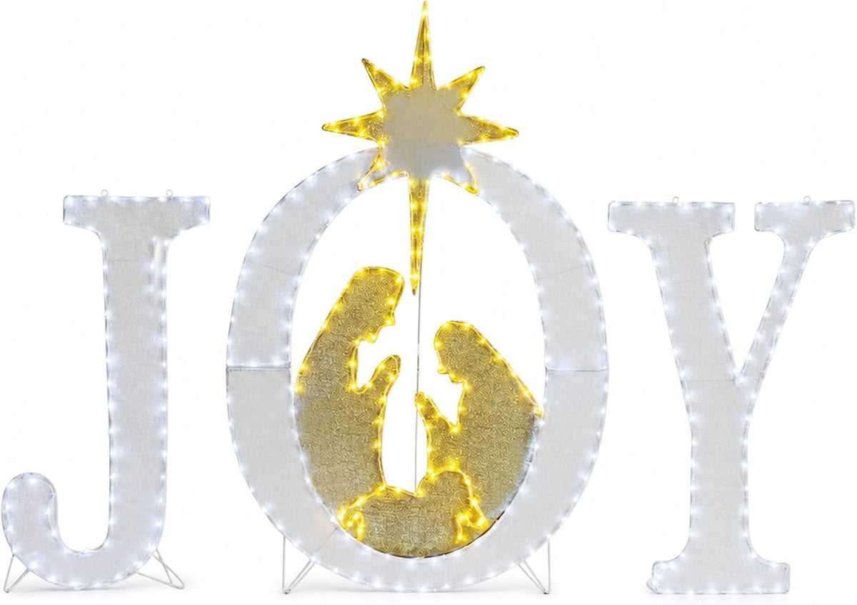 49-inch large outdoor christmas decorations joy lighted sign, main product view