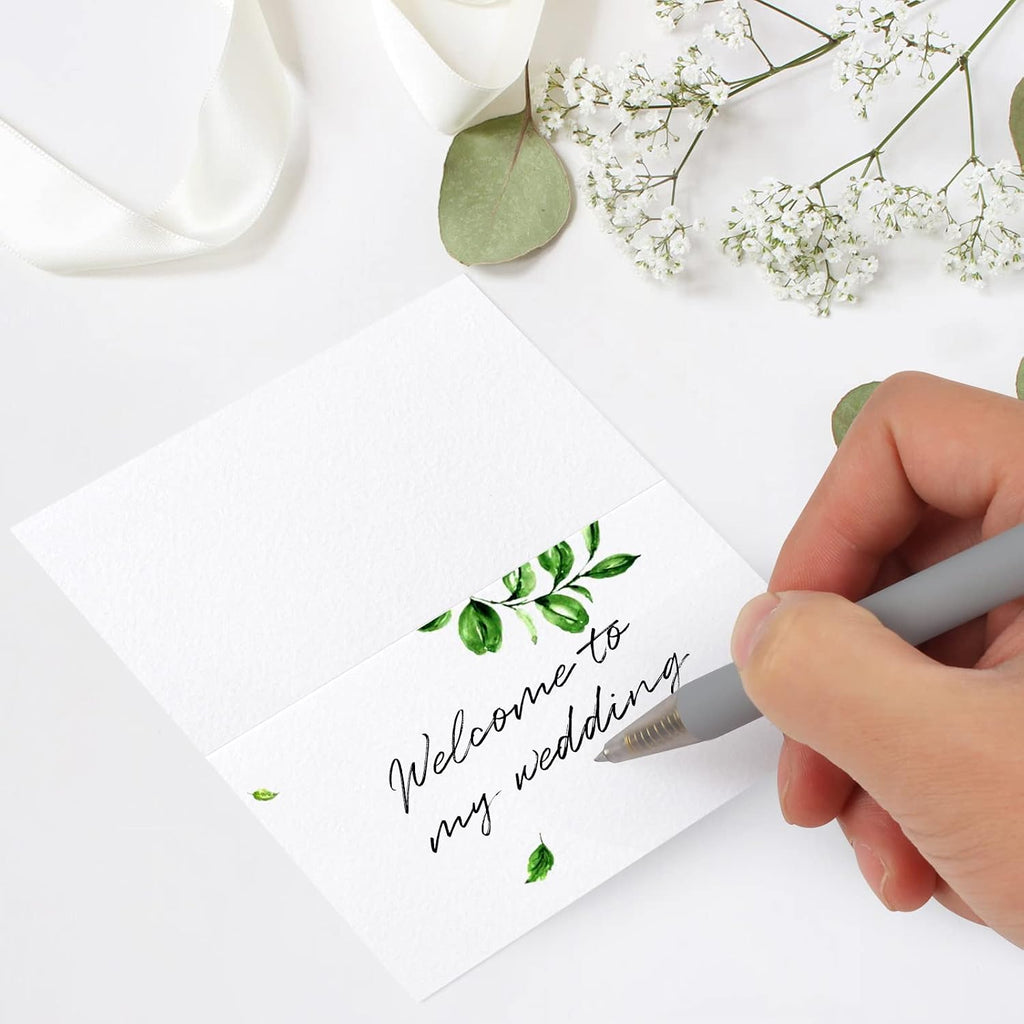 120 Pcs Place Cards, 2x3.5in Blank Fillable Banquet Seat Card for Table Setting, Escort Card, Wedding Place Cards for Wedding, Table, Dinner Parties