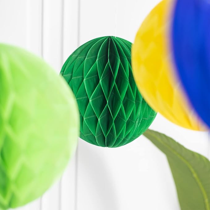 Colorful Rainbow Hanging Tissue Paper Honeycomb Balls Pride Party Decorations Pom Poms for Rainbow Sunshine Cloud Sun Themed Birthday Baby Shower Gender Reveal Wedding Party Décor