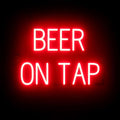 SpellBrite BEER ON TAP Sign | Beer-Related Sign with Neon Look, Red LED Light Source | 23.0" x 15.0"